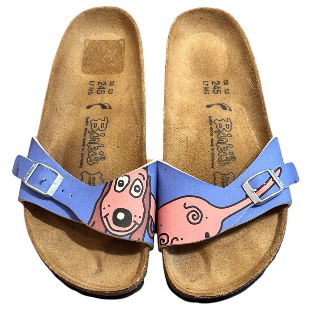 Birkenstock Birkies Women’s Blue Dog Sandals Sz 38 /8